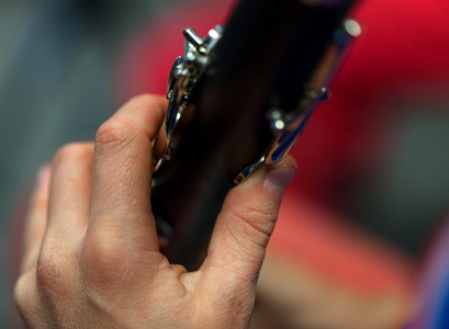 Hand of a clarinetist playing, 2014 (photo)