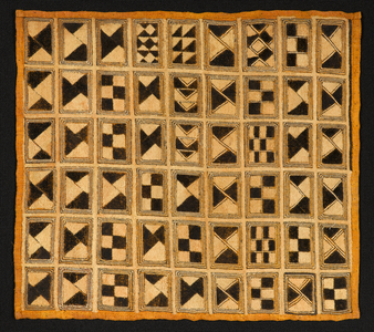 Cut-Pile Embroidery Panel, 20th century (raffia cloth)