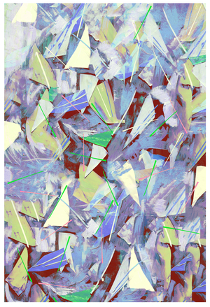 Shards, Splinters and Pine Needles; 2017 (Mixed Media on Wood Panel)