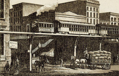 New-York Elevated Railway (litho)