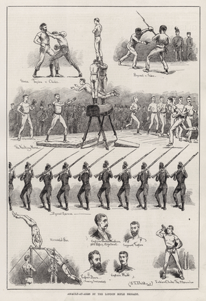Assault-at-Arms by the London Rifle Brigade (engraving)