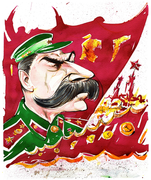 Joseph Stalin -  colour caricature