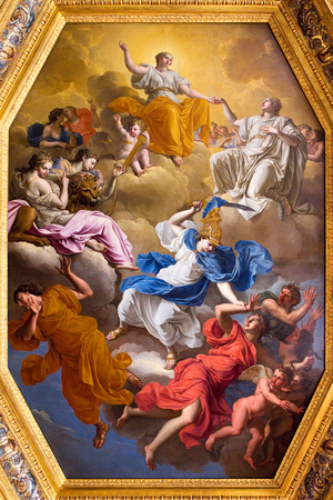 Painted ceiling, Parlement de Bretagne, Rennes, Ille et Vilaine, France (photo)