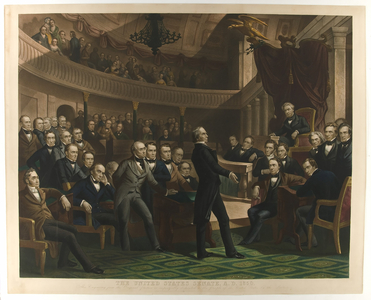 The United States Senate, a.d. 1850, pub. c.1855 (colour litho)
