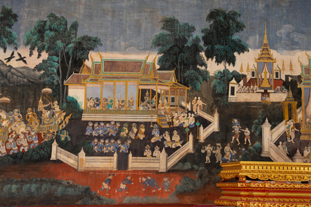 Wall mural, Royal Palace, Phnom Penh, 1866-1870 (painting)