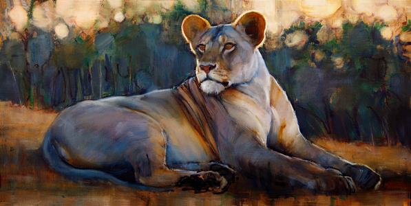 Chyulu Dawn, 2021, (oil on canvas)