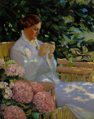 Under the Shady Grove, c.1910 (oil on canvas)