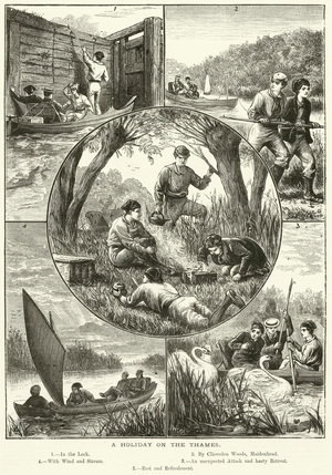 A holiday on the Thames (engraving)