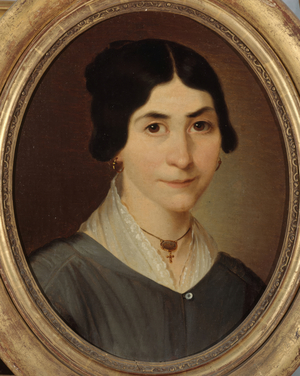 Portrait de femme, vers 1840 (huile sur toile, carton)