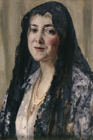 Lady with a Mantilla, 1898/1928 (oil on canvas)