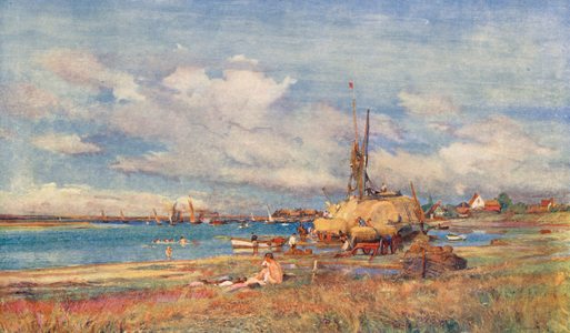 West Mersea, Mersea Island, Essex (colour litho)