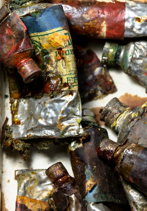 Oil paint tubes, 1930s (photograph)