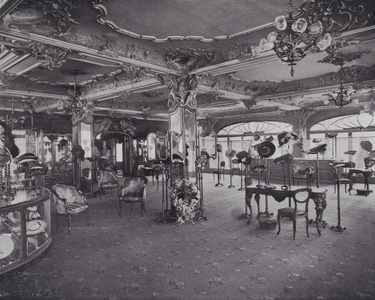Millinery Salon, Harrods (litho)