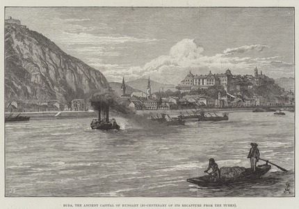 Buda, the Ancient Capital of Hungary, Bi-Centenary of its Recapture from the Turks (engraving)