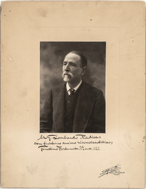 Portrait of Giustino Fortunato - Autographed photo with dedication to Lucio Lombardo Radice, Naples, Italy, 1922 (photo)