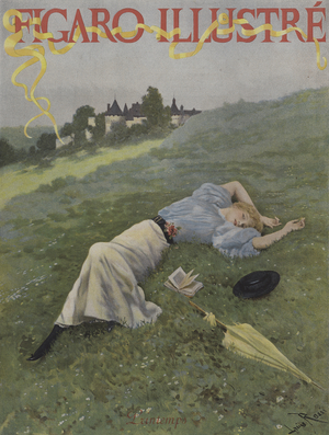 Printemps (Spring). Cover of Le Figaro Illustre, May 1896 (colour litho)