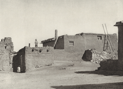 New Mexico, Zuni Indian Village (b/w photo)