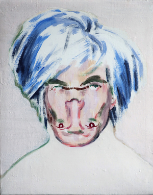 Shockheaded Warhol, 2013 (acrylic on canvas)