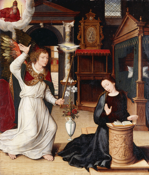 The Annunciation (oil on panel)