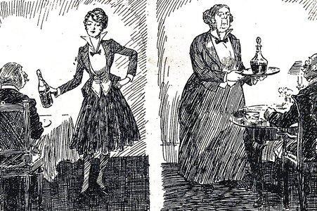A female and male butler, 1920