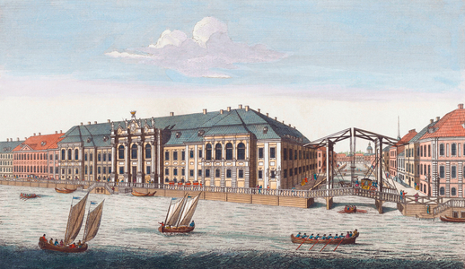 St. Petersburg, Russia in the 18th century. (print)