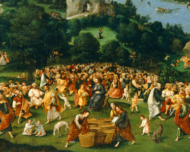 The multiplication of the bread … (oil on canvas)