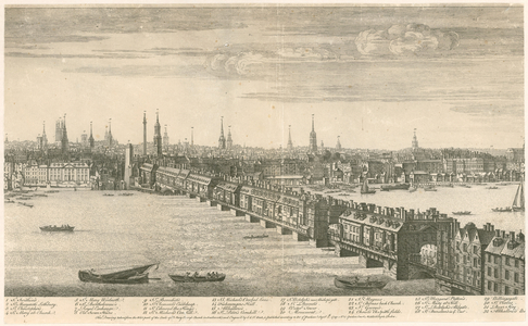 Old London Bridge - Buck's View 1749 (engraving)