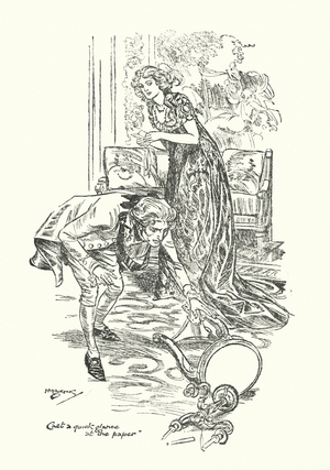 Illustration for The Scarlet Pimpernel by Baroness Orczy (litho)