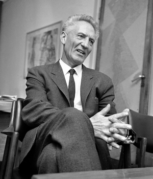 Oslo 19670118: Former secretary in the Labor Party Haakon Lie, interview situation. …, 1967 (photo)