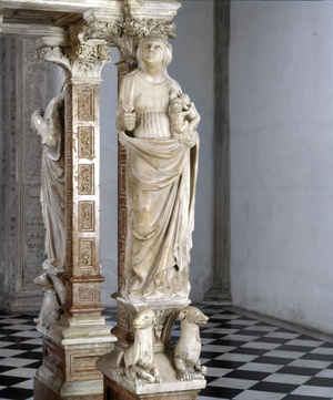 The Virtue of Charity, Tomb of Saint Peter, c.1336 (marble)