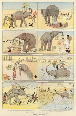 Our special artist in Africa (colour litho)