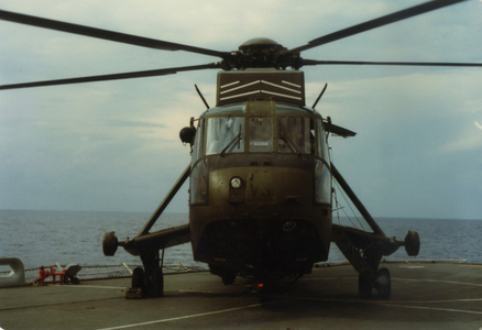 A Helicopter on an Aircraft Carrier, 1982 (photo)