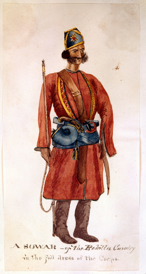 A sowar of the Rohilla Cavalry, 1820 circa (w/c)