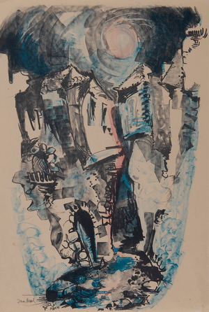 Townscape, 1936 (colour litho)