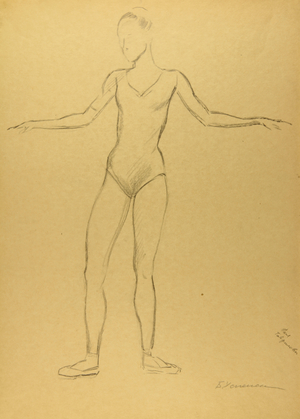 Ballerina Tatyana Gavrilova, 1968 (pencil on paper)