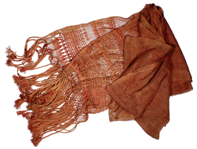 British or American officer's silk woven sash about 1750-1770