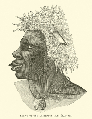 Native of the Admiralty Isles, Papuan (engraving)