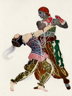 Rimsky-Korsakov's Scheherazade Costume design (watercolour)