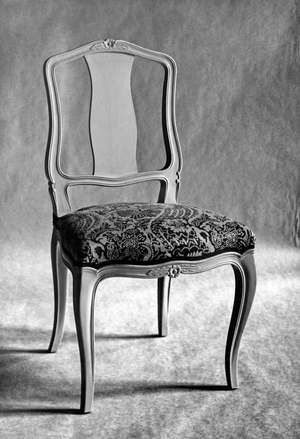 Upholstered chair, 1935 (b/w photo)