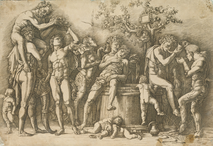 Bacchanal with a Wine Vat, c.1470-90 (engraving and drypoint)