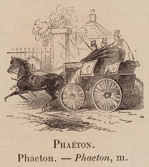 Le Vocabulaire Illustre: Phaeton (engraving)