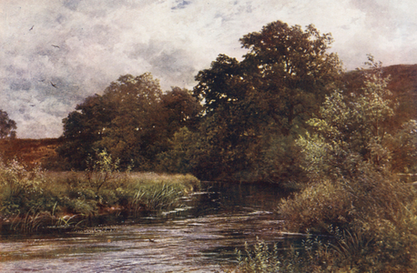 The Wey at Hankley Common, near Tilford (colour litho)