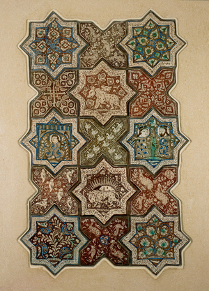 Turkish ornamental tiles from Kashan or Danghan …