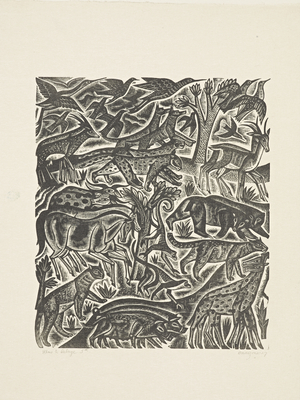 The Deluge (5): The Beasts after their Kind, 1927 (print)