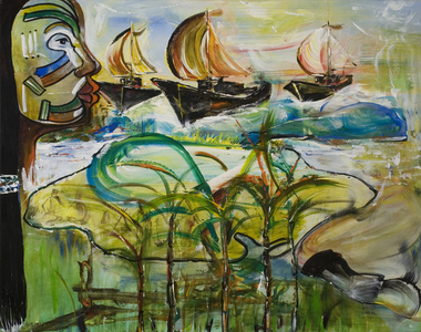 Aborigines (oil on canvas)