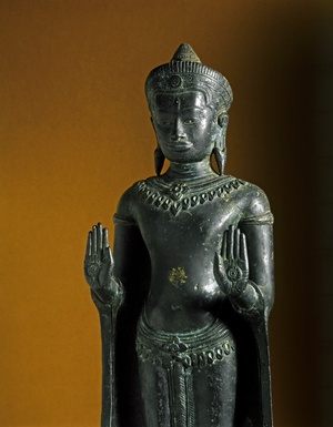 THAI ART: Buddha giving protection. Lopburi Style, 12/13th century, Bro…, 13th-14th century (bronze)