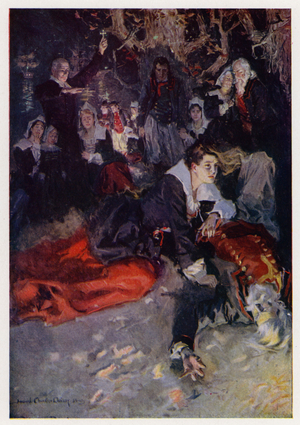 Illustration for Evangeline, A Tale of Arcadie, by Henry Wadsworth Longfellow (colour litho)