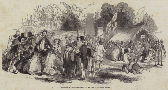 Greenwich Fair, Amusements at the Upper Park Gate (engraving)