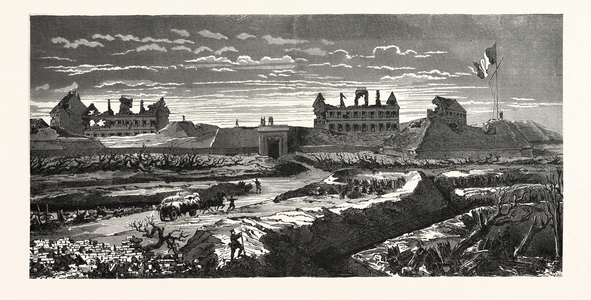 Franco-Prussian War: Fort Issy after the Bombardment by the Germans, France