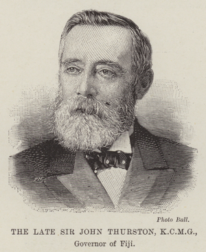 The late Sir John Thurston, KCMG, Governor of Fiji (engraving)